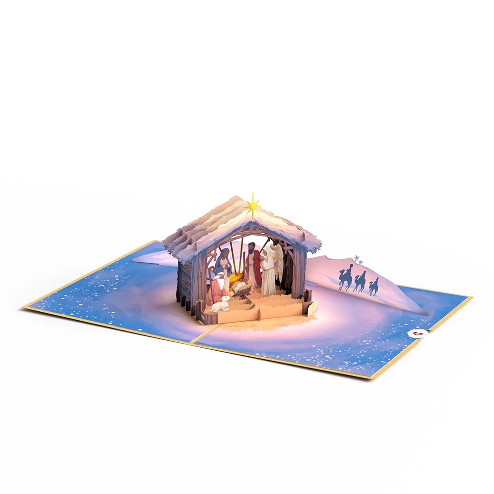 Lovepop Painted Nativity Pop-Up Card - Image 3