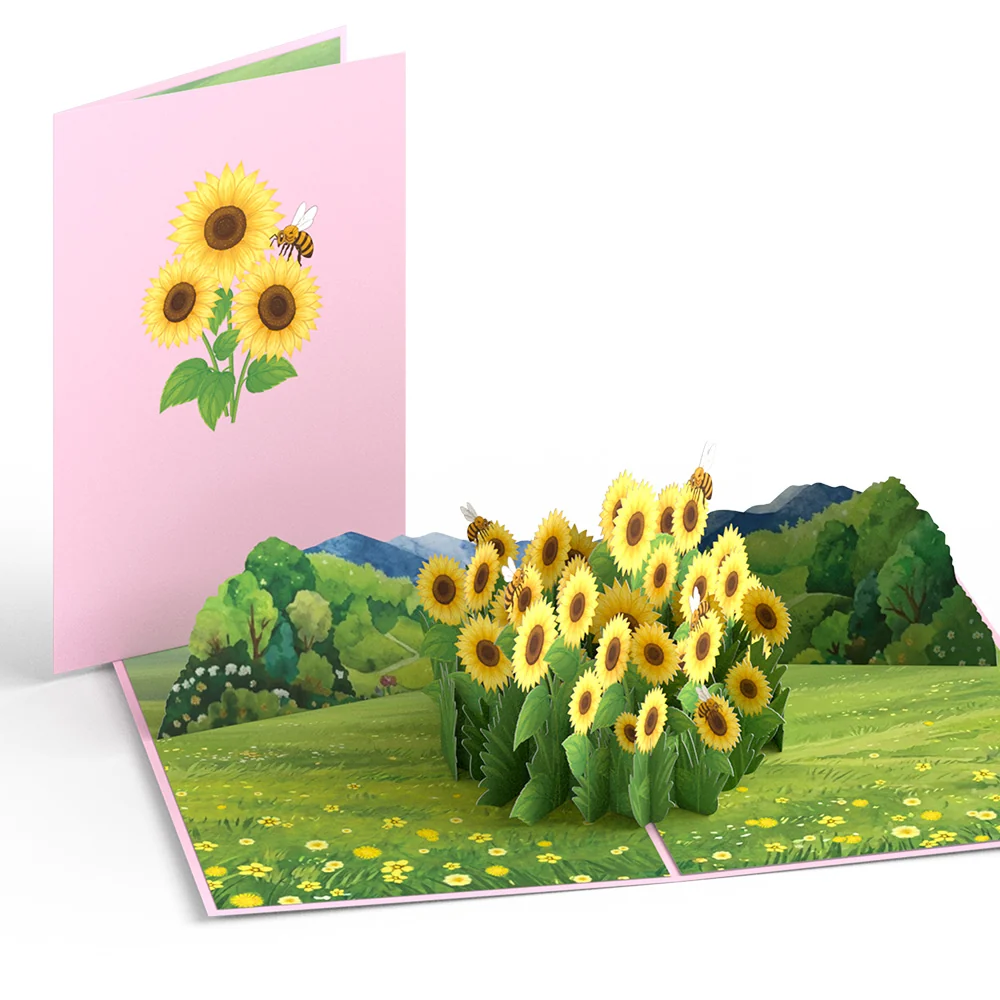 Lovepop Sunflower Field Pop-Up Card