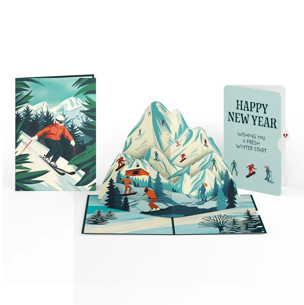 Lovepop Mountain Ski Adventure New Year Pop-Up Card and Sentiment Set