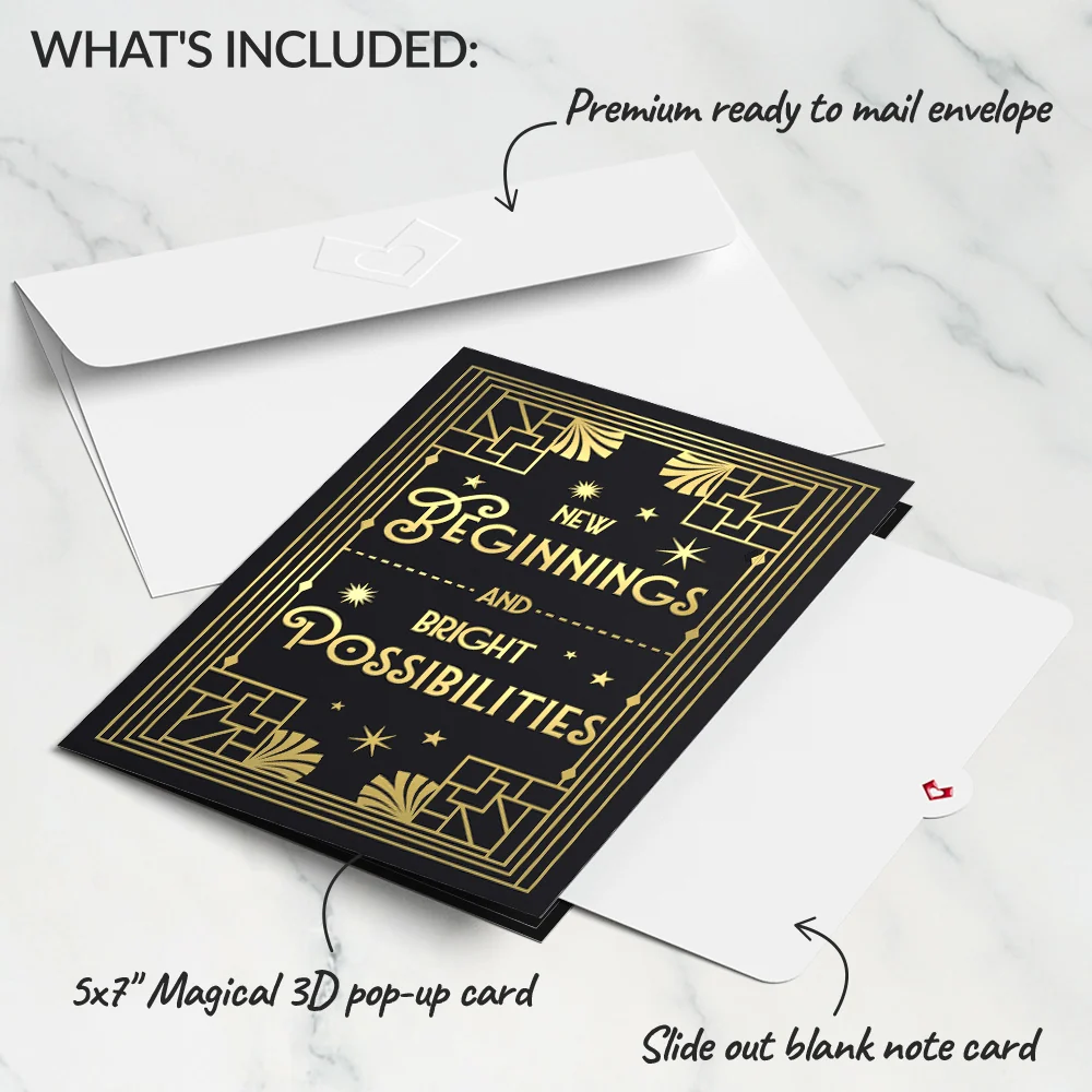 Lovepop Art Deco New Year Pop-Up Card - Image 5