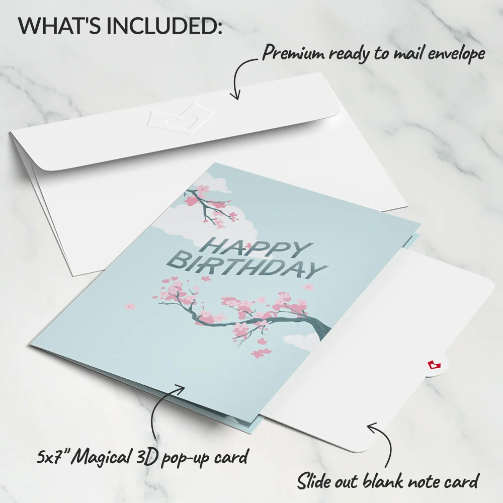 Lovepop Birthday Cherry Blossom Pop-Up Card - Image 5
