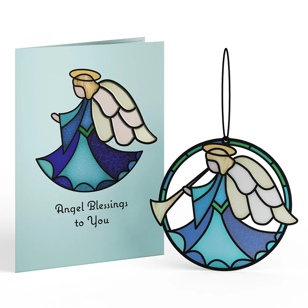 Lovepop Angel Blessings to You Suncatcher Card - Image 2