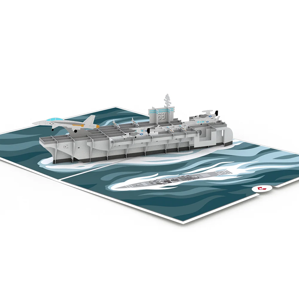 Lovepop U.S. Aircraft Carrier Pop-Up Card - Image 3