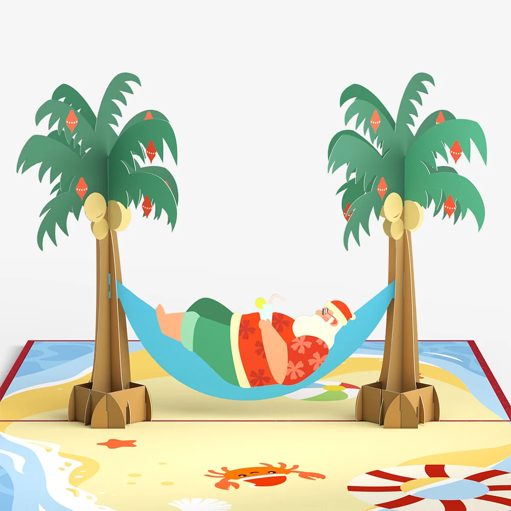 Lovepop Beach Santa Christmas Pop-Up Card and Sentiment Set - Image 3