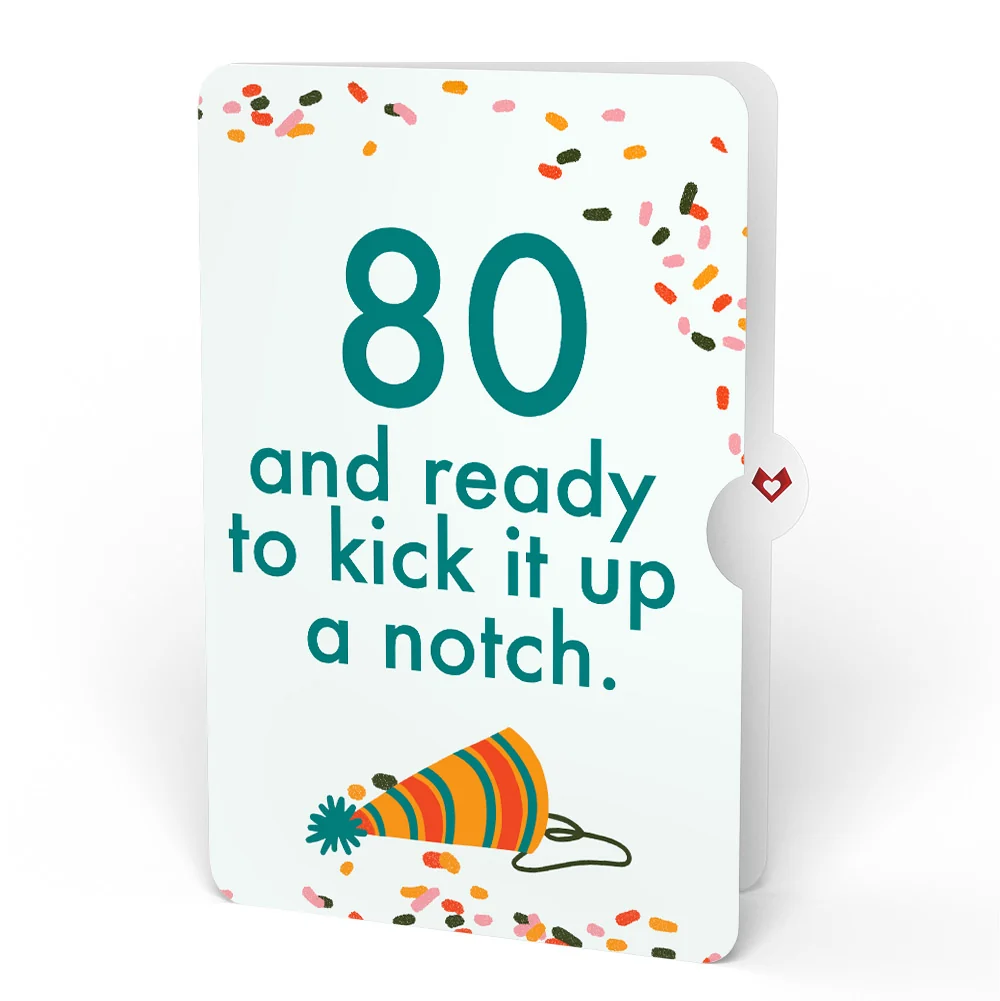 Lovepop Kick Ass Birthday Pop-Up Card and 80th Kick It Up Sentiment Set - Image 4
