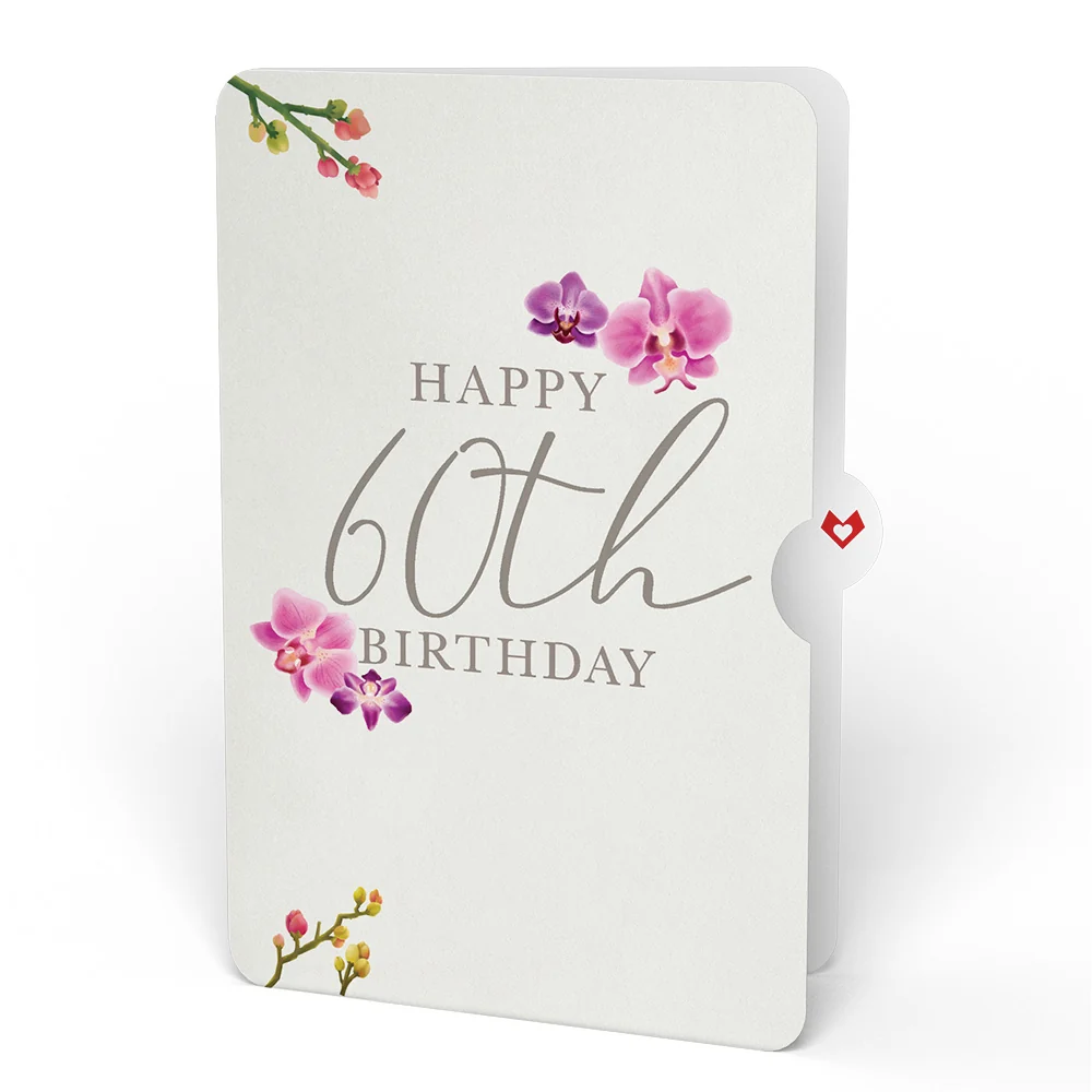 Lovepop Orchid 60th Birthday Bouquet and Sentiment Set Vase - Image 4