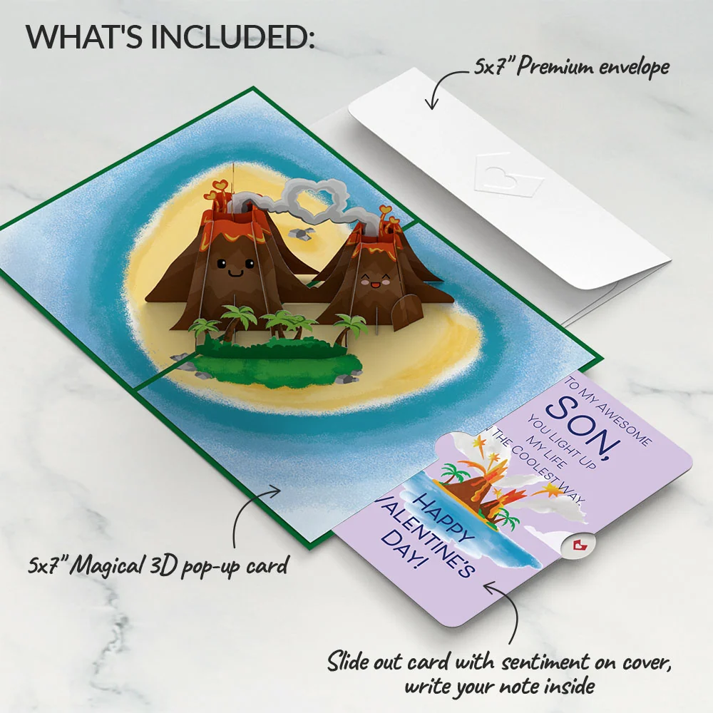 Lovepop I Lava You Valentine Pop-Up Card and Sentiment Set for Son - Image 2