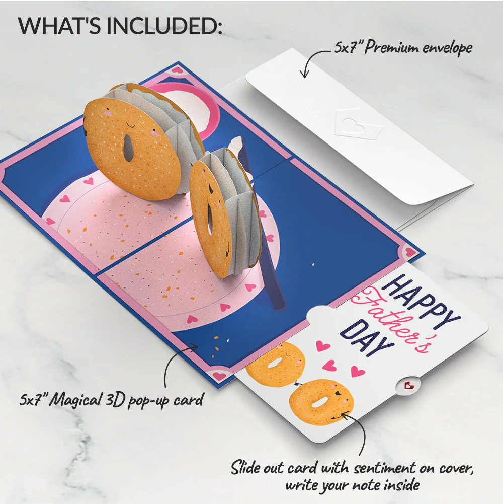 Lovepop You Are My Everything Bagel Father’s Day Pop-Up Card and Sentiment Set Plate - Image 2