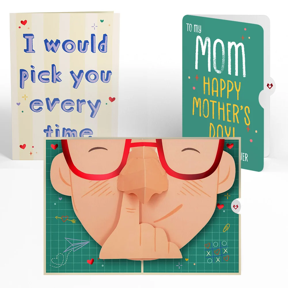 Lovepop Pick You Every Time Mother’s Day Pop-Up Card and Top Pick Forever Sentiment Set for Mom Glass