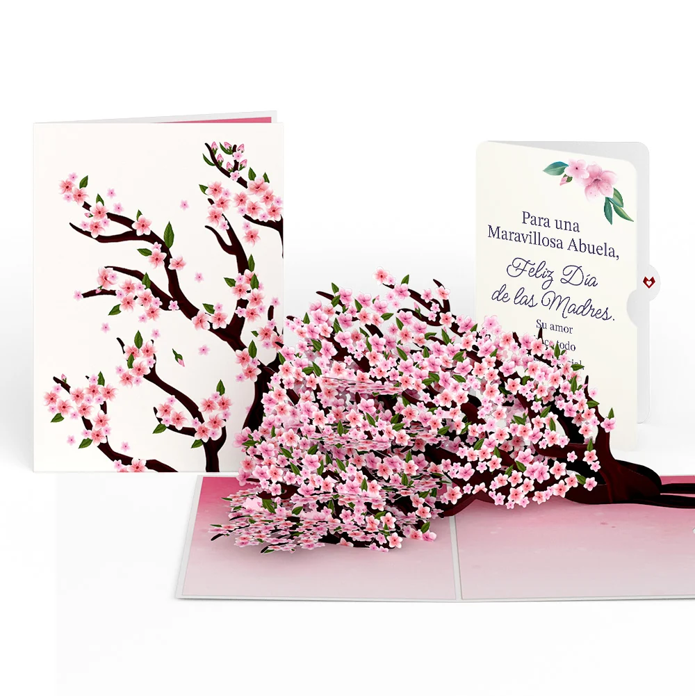 Lovepop Cherry Blossom Branches in Bloom Mother's Day Pop-Up Card and Sentiment Set for Spanish Grandmother