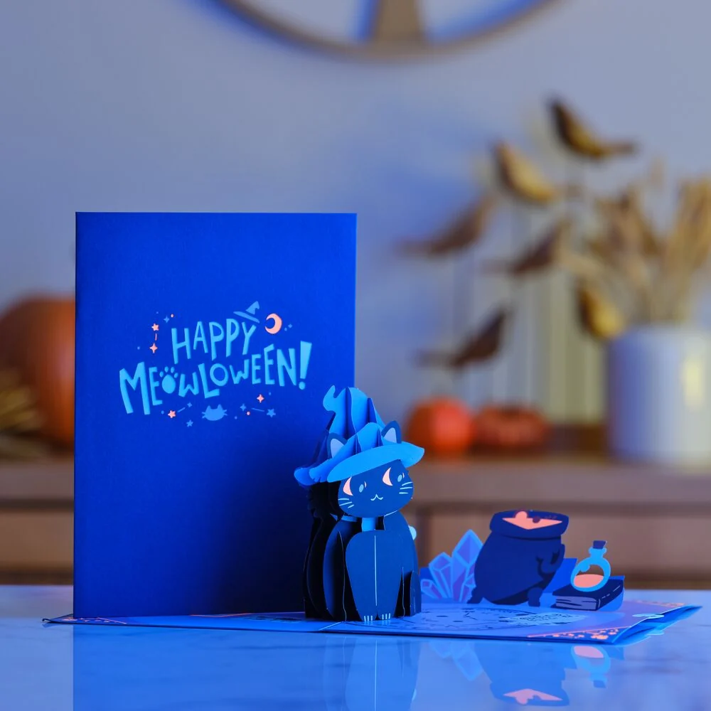 Lovepop Halloween Cat Classic Pop-Up Card Glass - Image 5