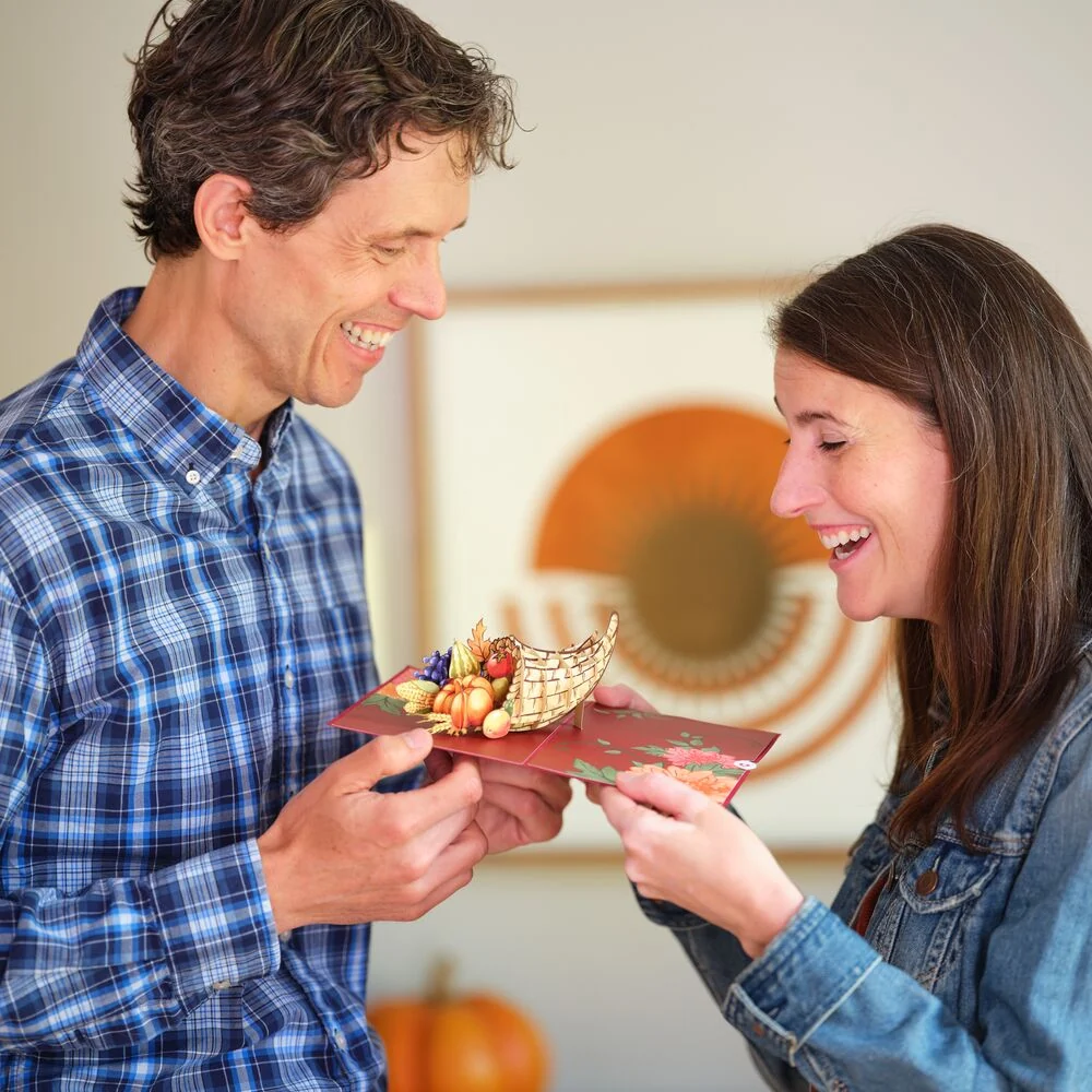 Lovepop Thanksgiving Cornucopia Pop-Up Card Basket - Image 4