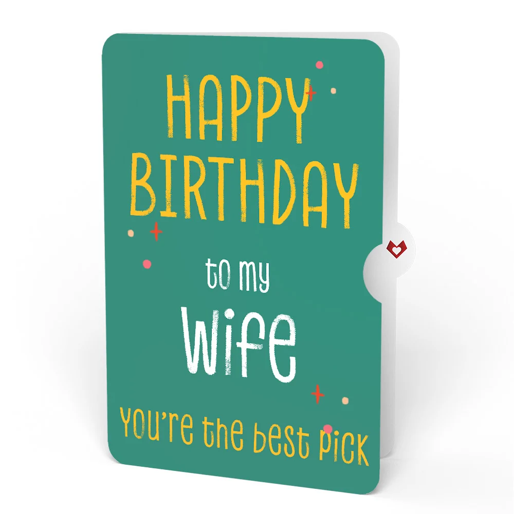 Lovepop Pick You Every Time Birthday Pop-Up Card and Sentiment Set for Wife Glass - Image 4