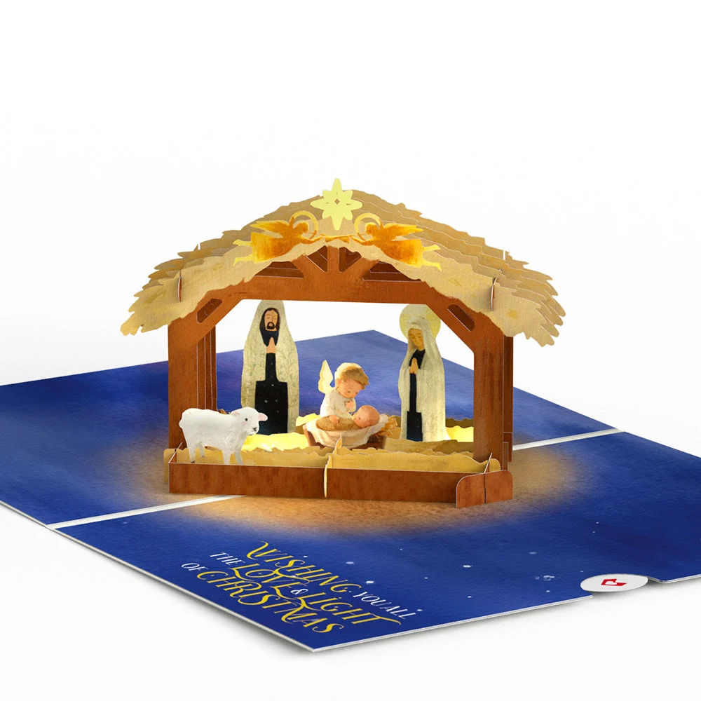 Lovepop A Child is Born Nativity Light-Up Pop-Up Card - Image 5