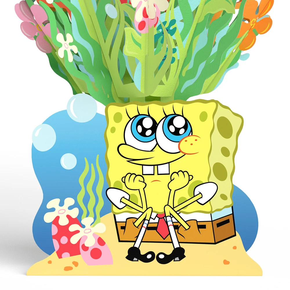 Lovepop SpongeBob SquarePants Valentine’s Day Pop-Up Card & Flower Buds Bouquet Bundle - Image 5