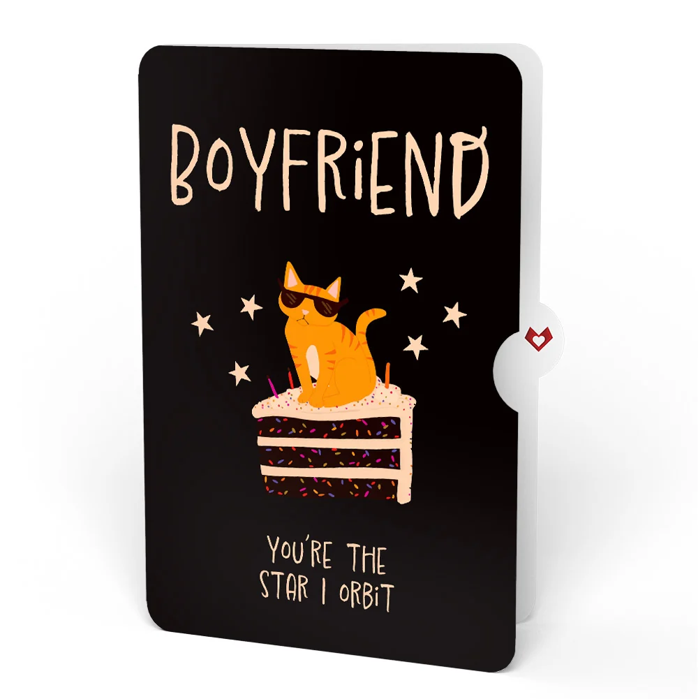 Lovepop Out of this World Birthday Cat Pop-Up Card and Sentiment Set for Boyfriend - Image 4