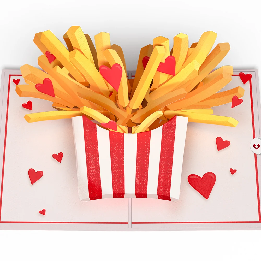 Lovepop Crunchy Love Fries Pop-Up Card - Image 3