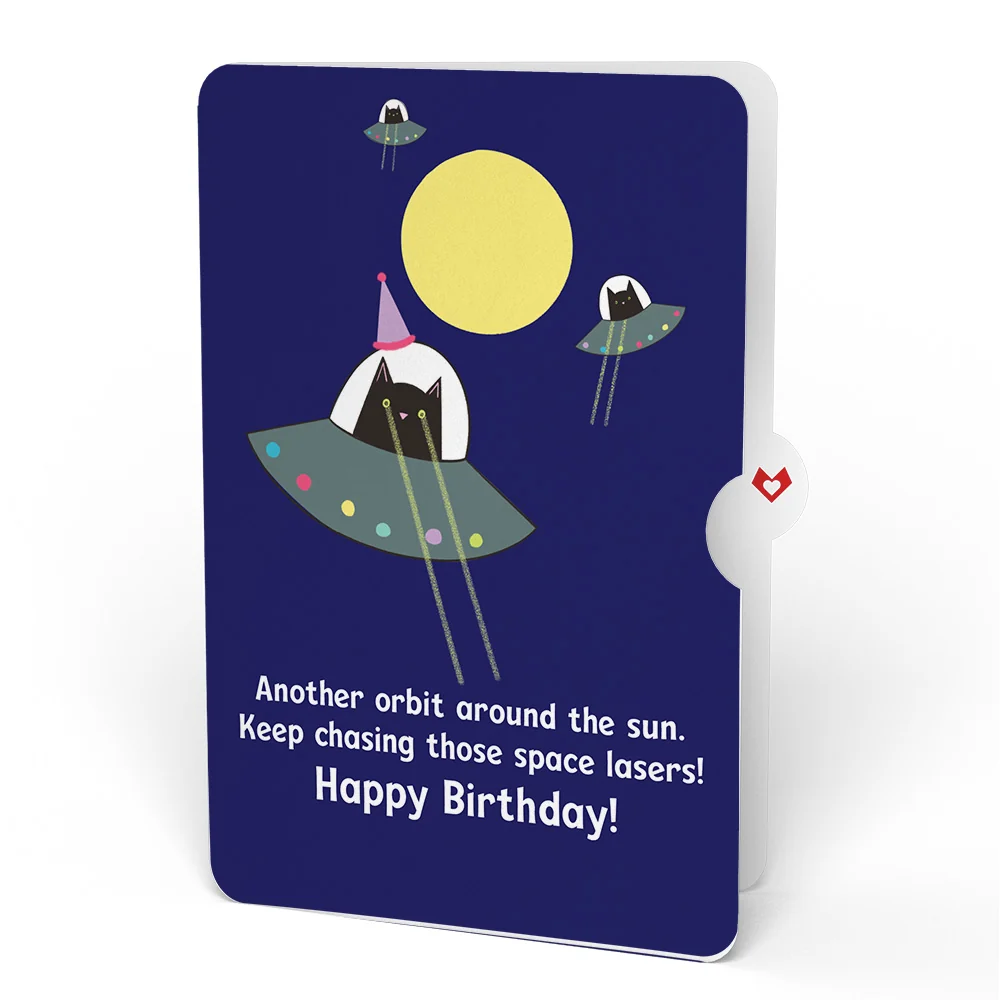Lovepop Purr-fect Cat Birthday Bouquet and Space Laser Cats Sentiment Set Vase - Image 4