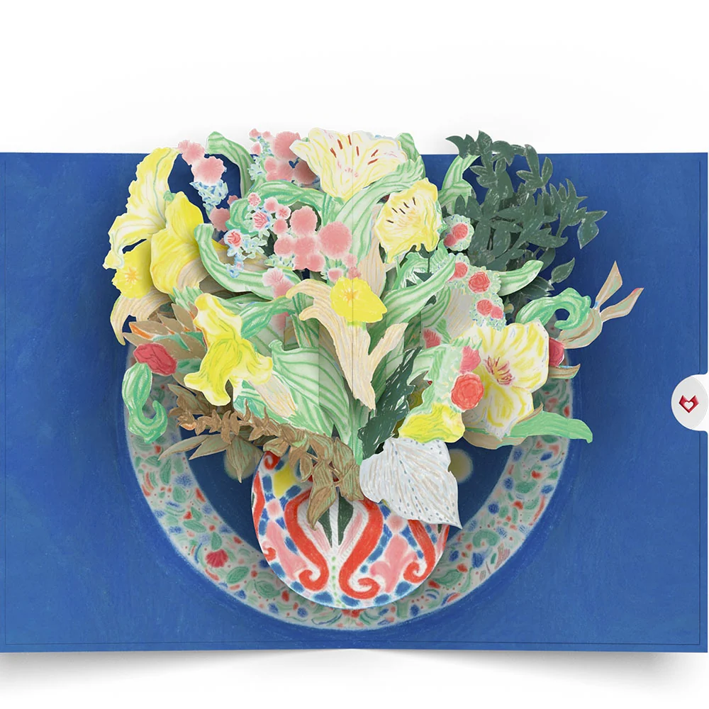 Lovepop Floral Blue Pop-Up Card – x ArtLifting - Image 4