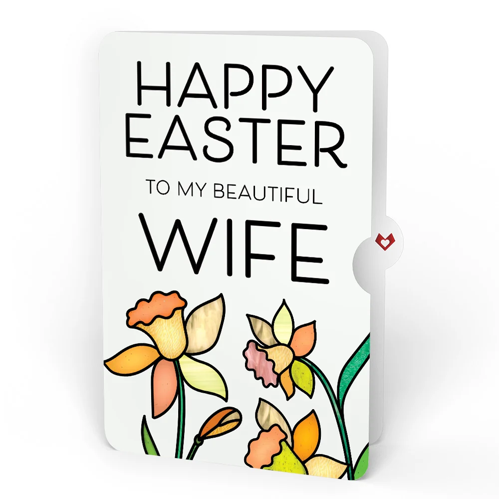 Lovepop Vibrant Tulip Easter Suncatcher Bouquet and Sentiment Set for Wife Glass - Image 4