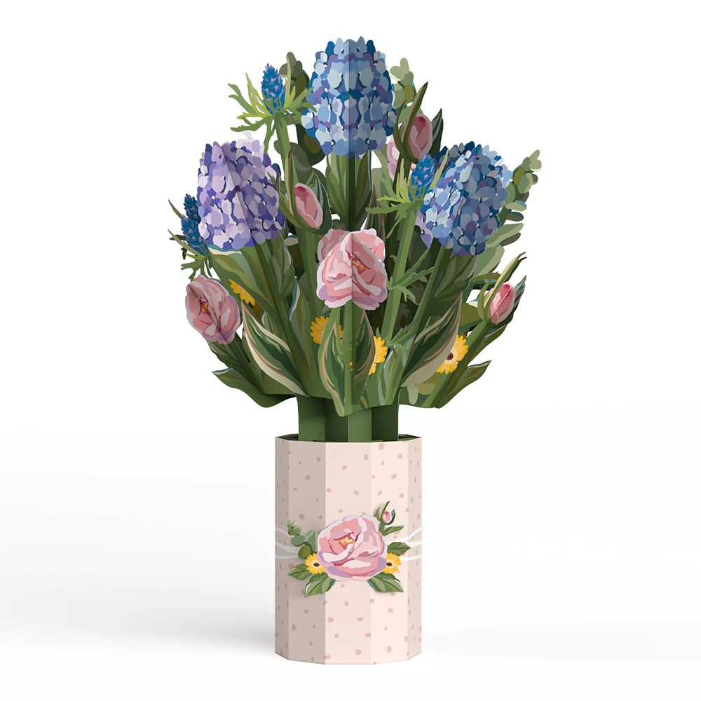 Lovepop Mother's Day Hydrangeas Pop-Up Card & Bouquet Bundle - Image 2