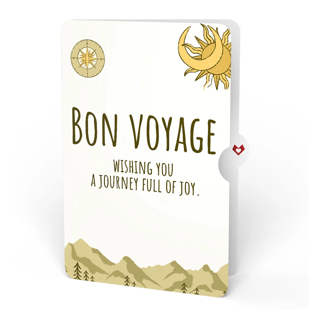 Lovepop Guiding Compass Bon Voyage Pop-Up Card and Sentiment Set Cream - Image 4