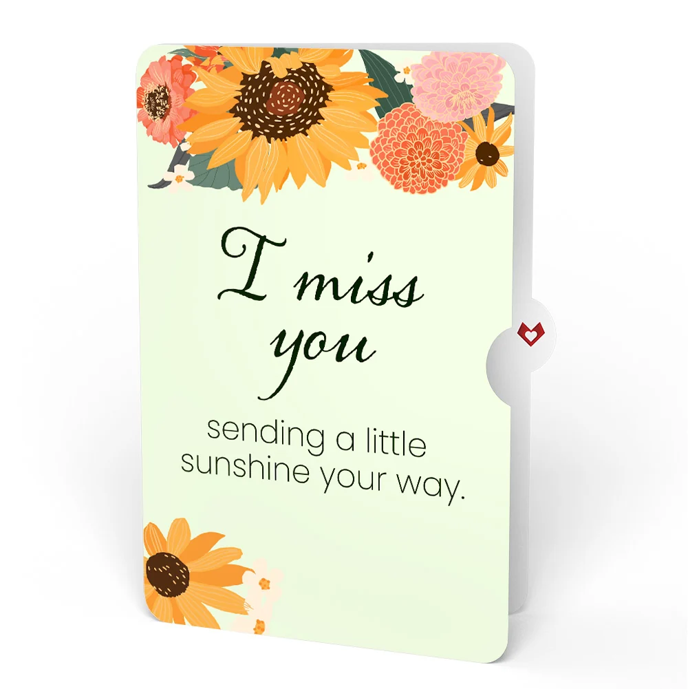 Lovepop Radiant Sunflowers Miss You Pop-Up Card and Sentiment Set Cream - Image 4