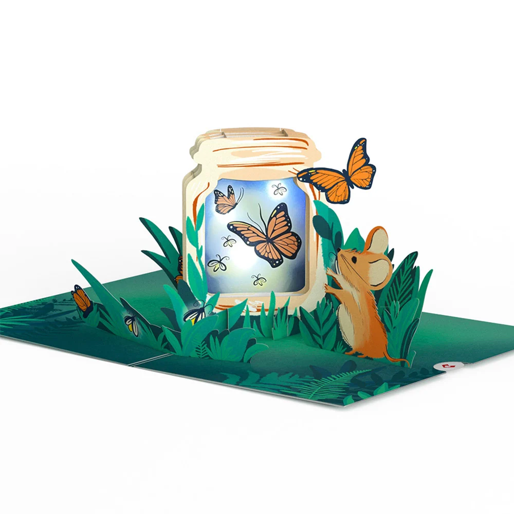 Lovepop Thinking of You Butterfly Jar Anniversary Light-Up Pop-Up Card and Sentiment Set - Image 3