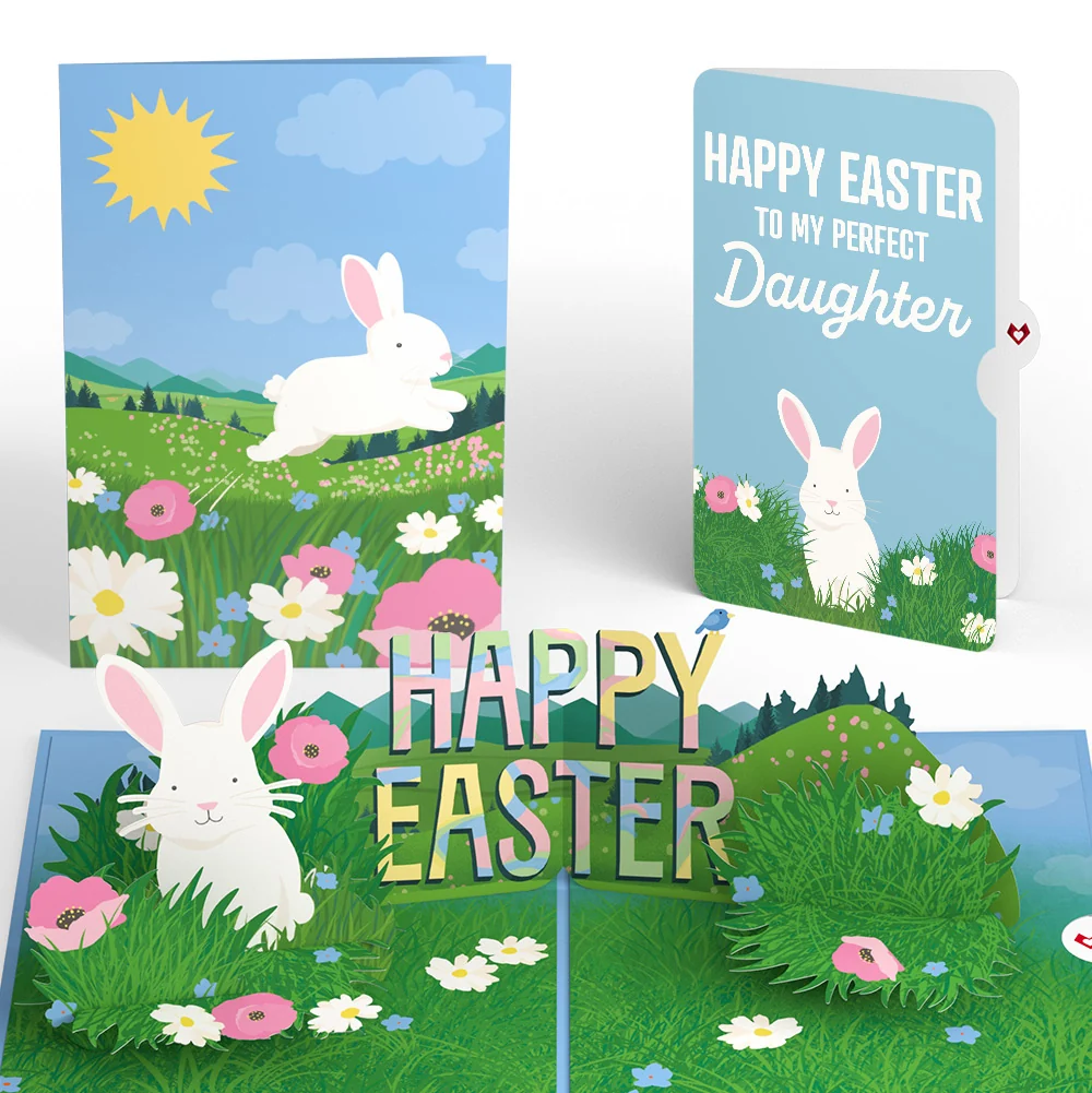 Lovepop Happy Easter Spring Meadow Pop-Up Card and Sentiment Set for Daughter