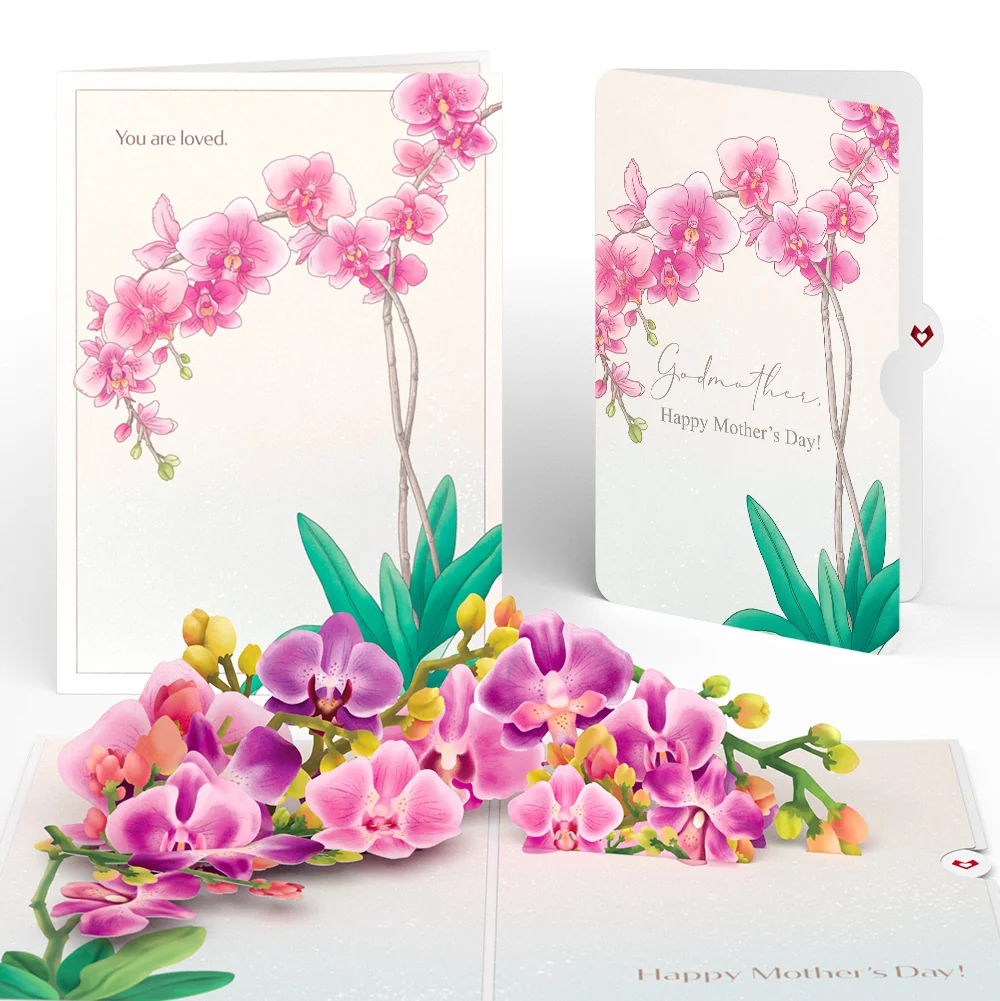 Lovepop Mother’s Day Orchid Pop-Up Card and Sentiment Set for Godmother
