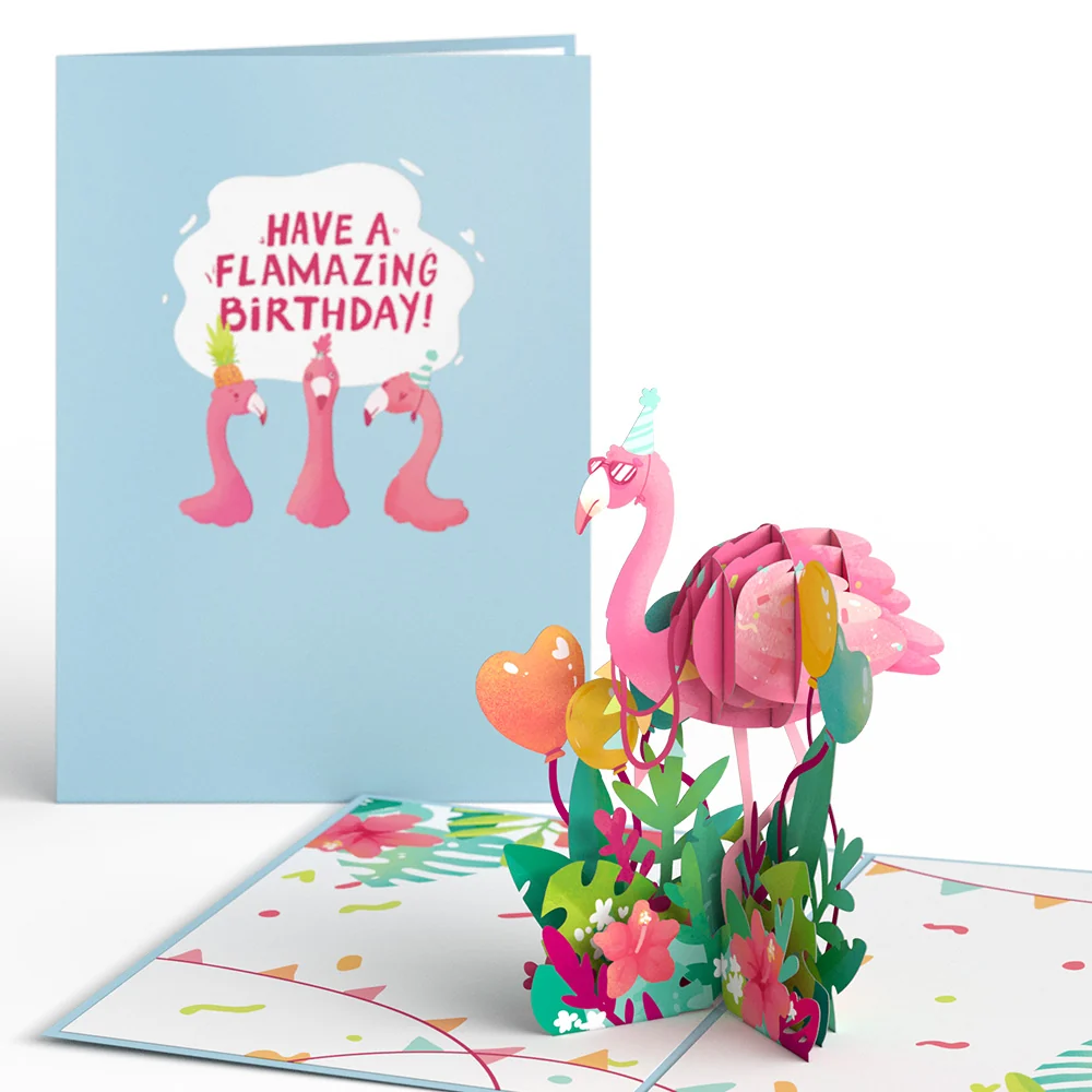 Lovepop Flamazing Birthday Flamingo Pop-Up Card