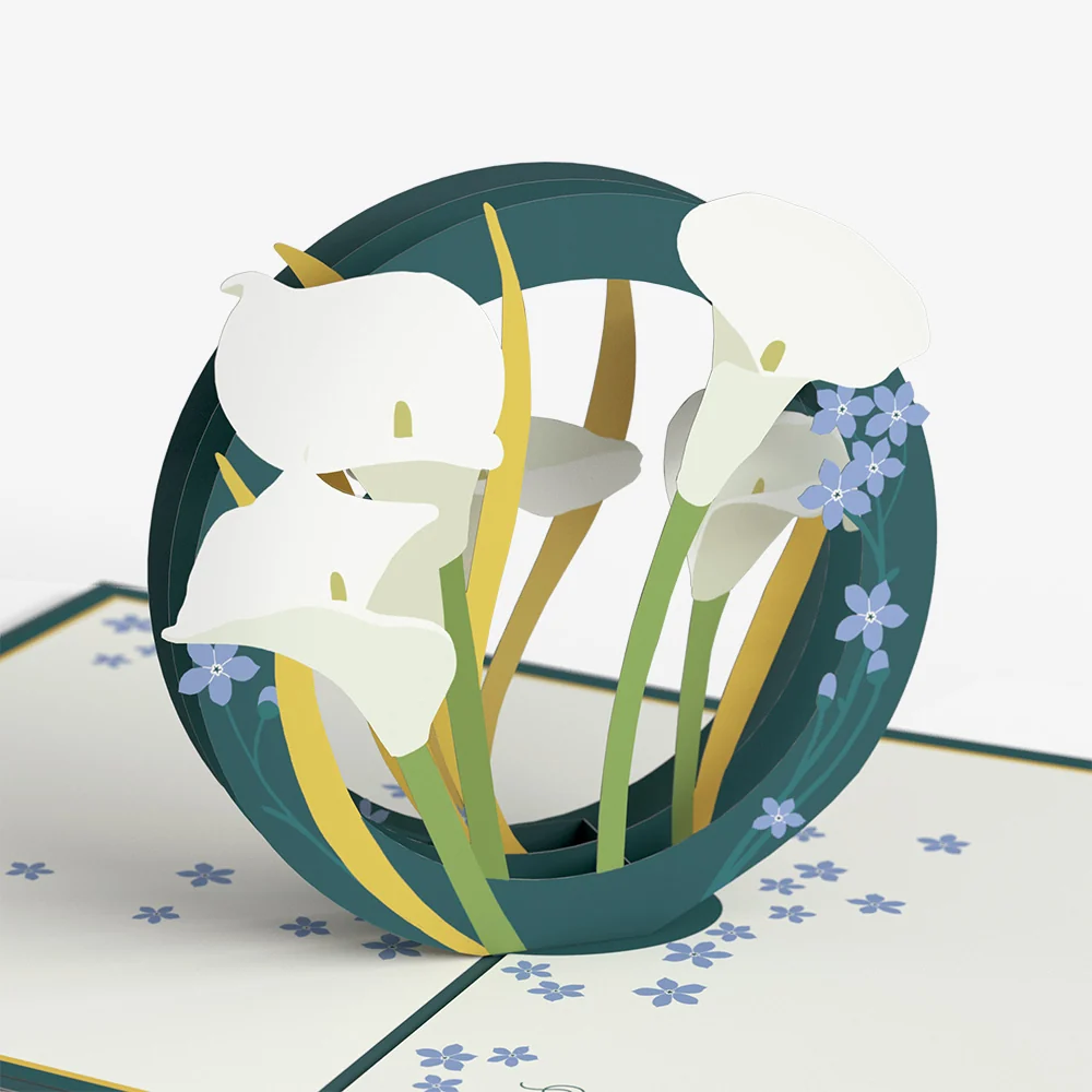 Lovepop Calla Lily Birthday Pop-Up Card and Sentiment Set Glass - Image 3