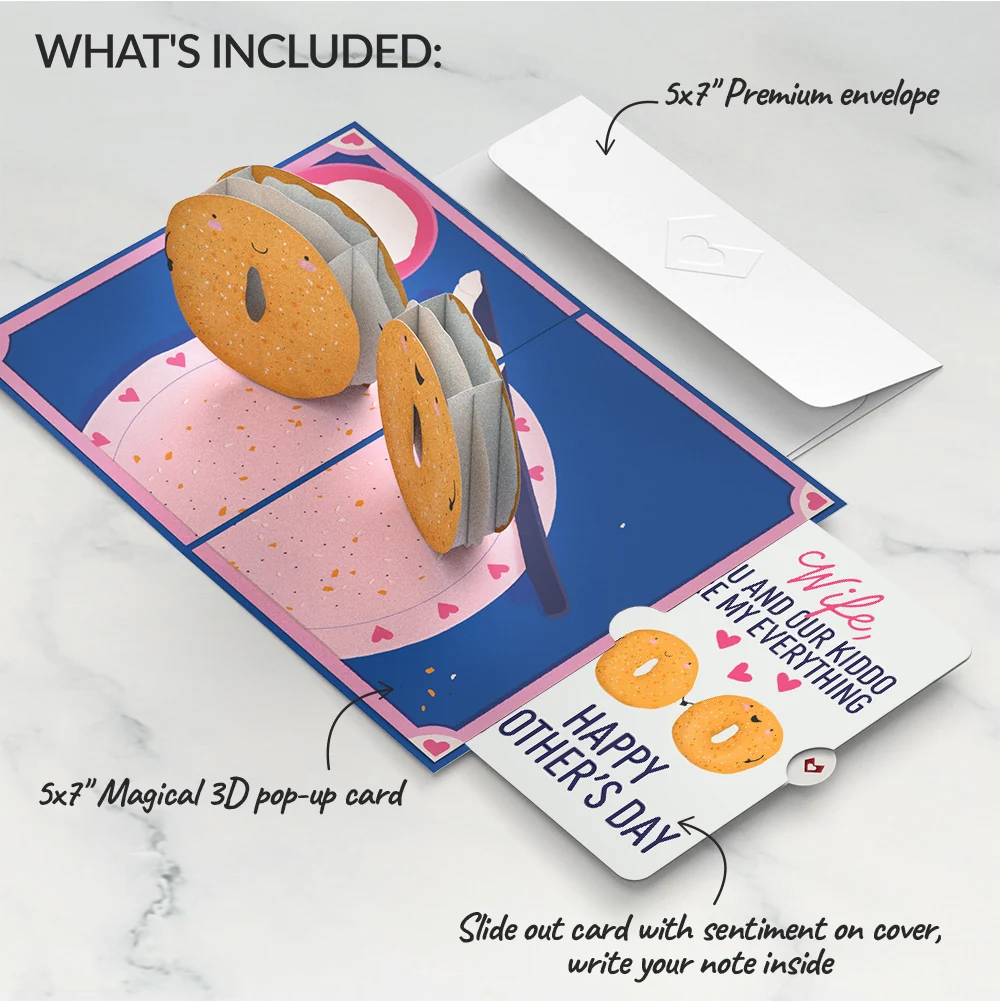 Lovepop You Are My Everything Bagel Mother’s Day Pop-Up Card and Sentiment Set for Wife Plate - Image 2