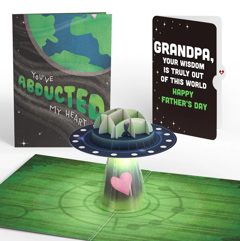 Lovepop You've Abducted My Heart Father’s Day Light-Up Pop-Up Card and Sentiment Set for Grandfather