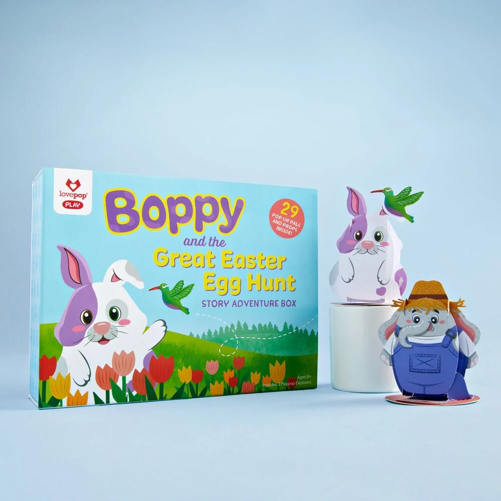Lovepop Boppy and the Great Easter Egg Hunt Story Adventure Box Basket - Image 3