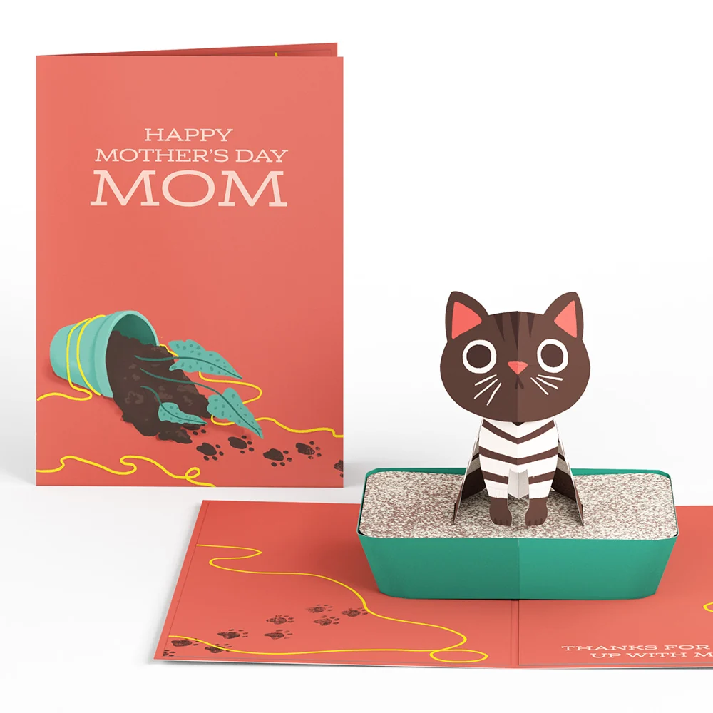 Lovepop Purr-fect Mother’s Day Pop-Up Card & Bouquet Bundle - Image 2