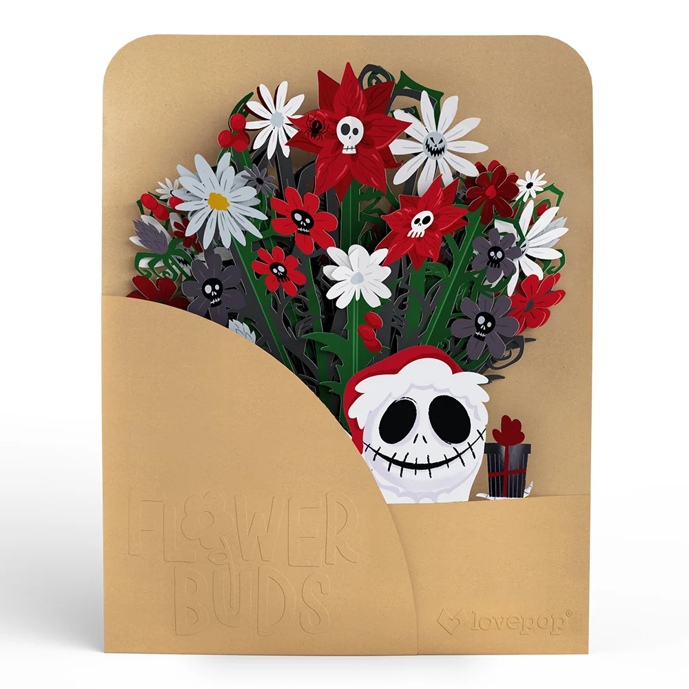 Lovepop Disney Tim Burton’s The Nightmare Before Christmas Santa Jack Skellington Flower Buds Bouquet - Image 5