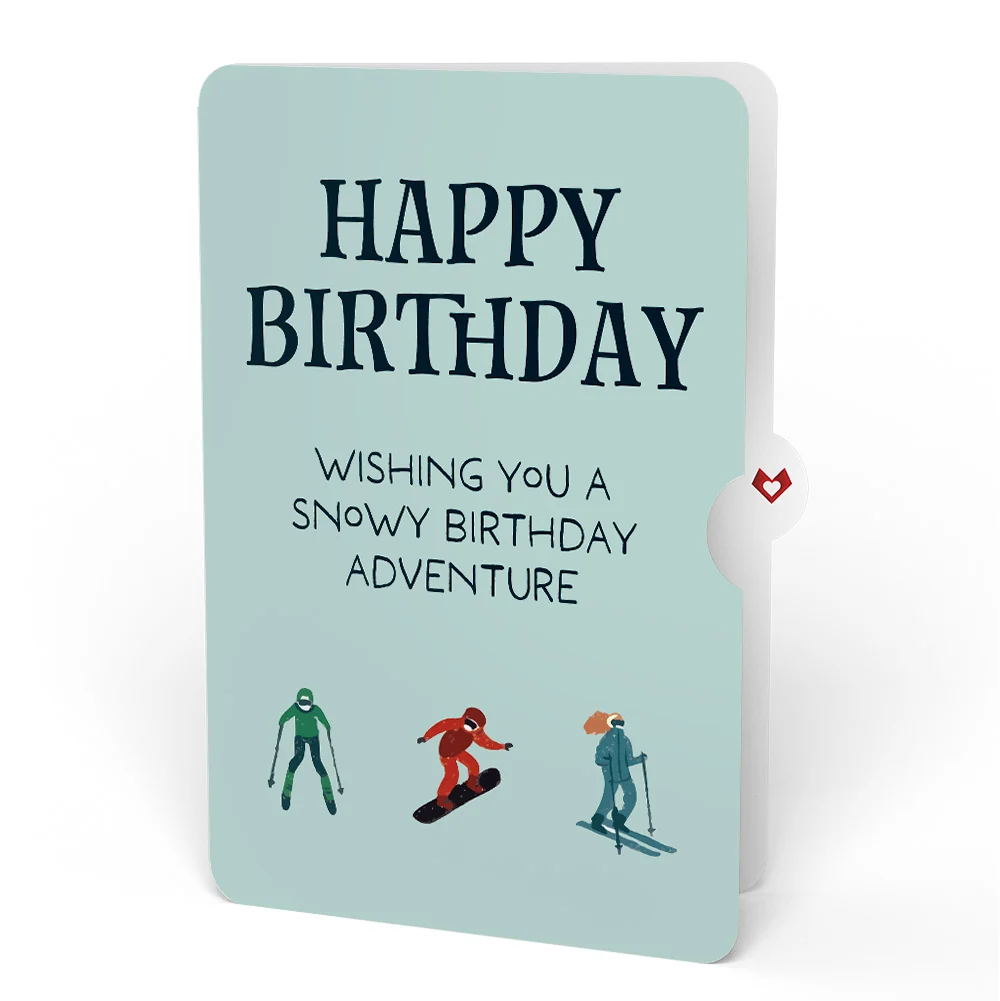 Lovepop Mountain Snowboard Adventure Birthday Pop-Up Card and Sentiment Set - Image 4