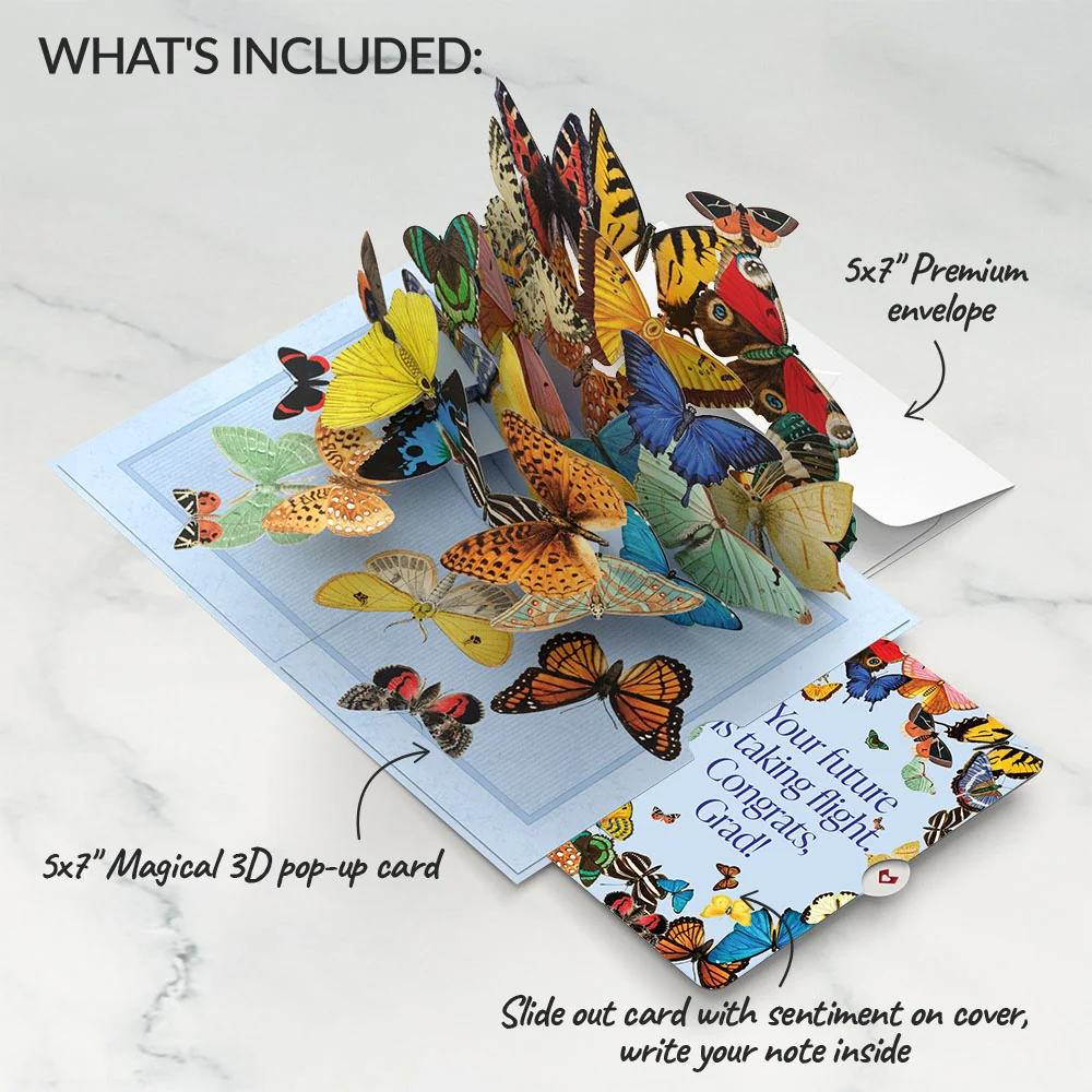 Lovepop Butterflies in Flight Graduations Pop-Up Card and Sentiment Set - Image 2