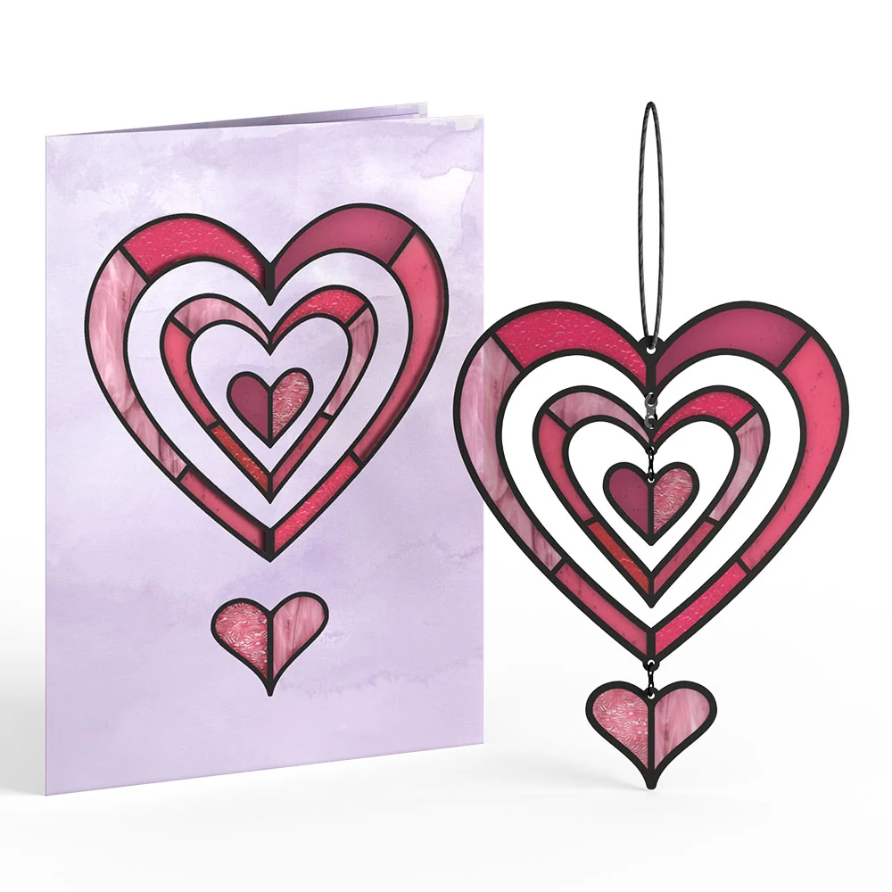 Lovepop Spinning Heart Suncatcher Card - Image 2
