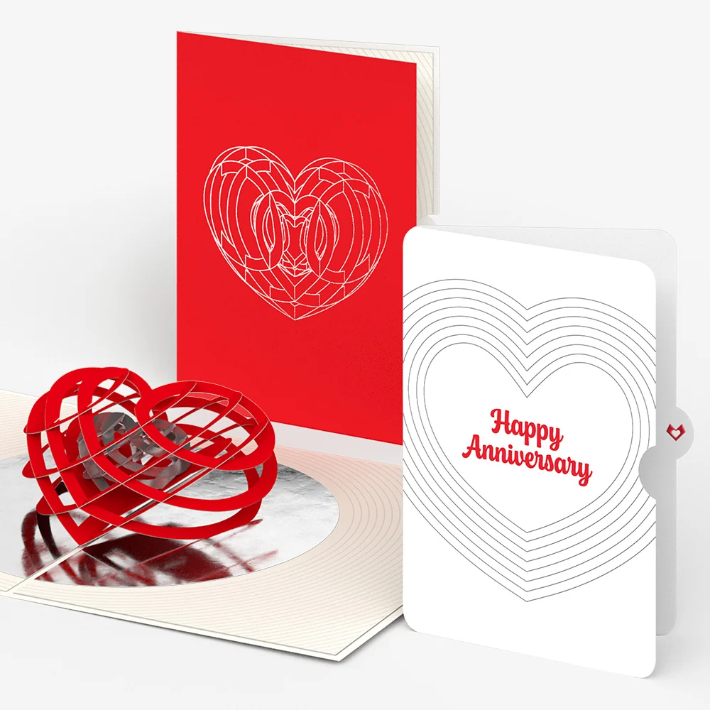 Lovepop OK Go: Love Pop-Up Card and Layered Heart Anniversary Sentiment Set