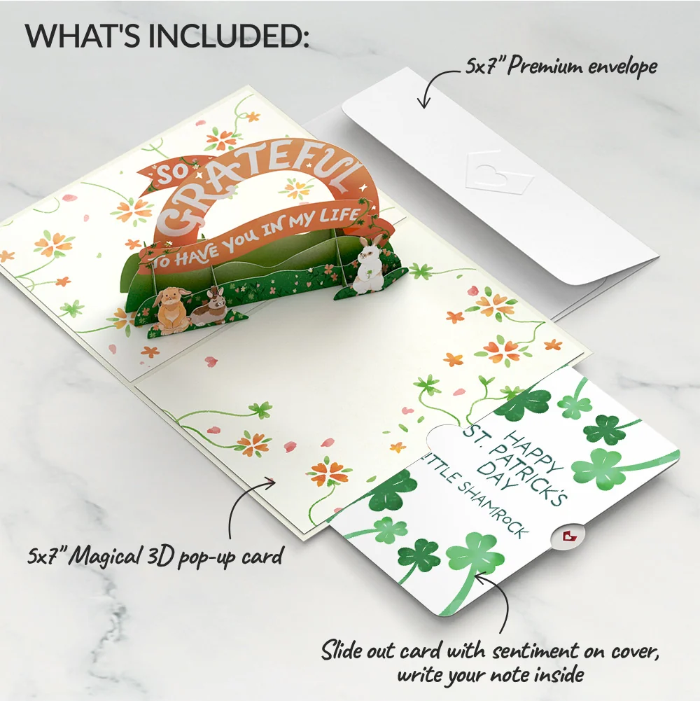 Lovepop How Lucky I Am St. Patrick’s Day Pop-Up Card and Sentiment Set - Image 2
