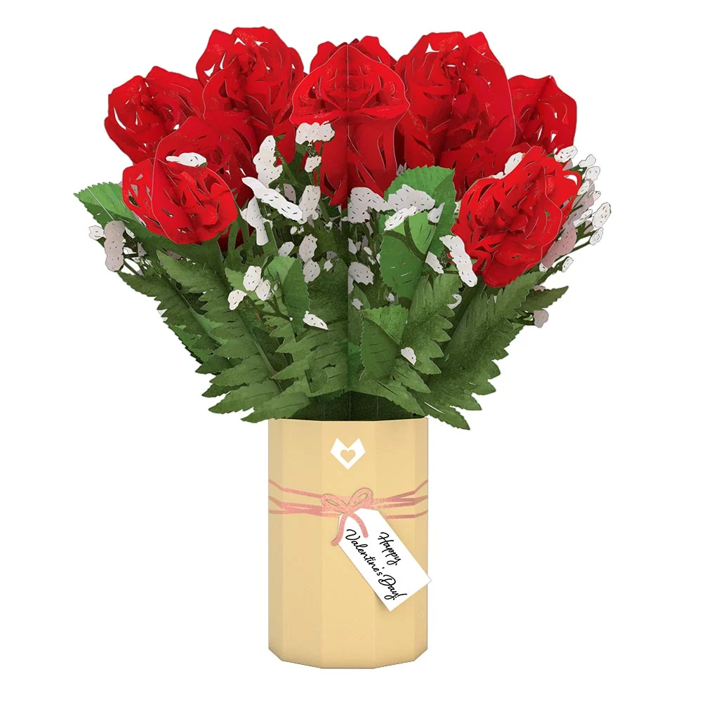 Lovepop Valentine's Day Flower Bouquet Vase - Image 4