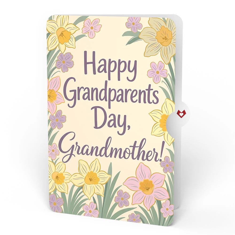 Lovepop Gilded Daffodil Luxe Bouquet and Grandparents Day Sentiment Set Vase - Image 4