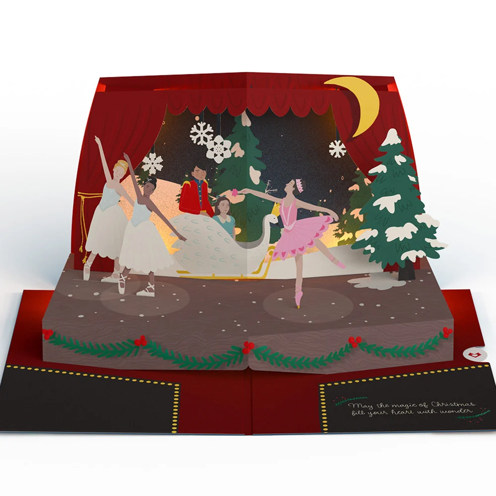 Lovepop The Nutcracker Christmas Magic Music and Lights Pop-Up Card and Sentiment Set for Granddaughter Toy - Image 3