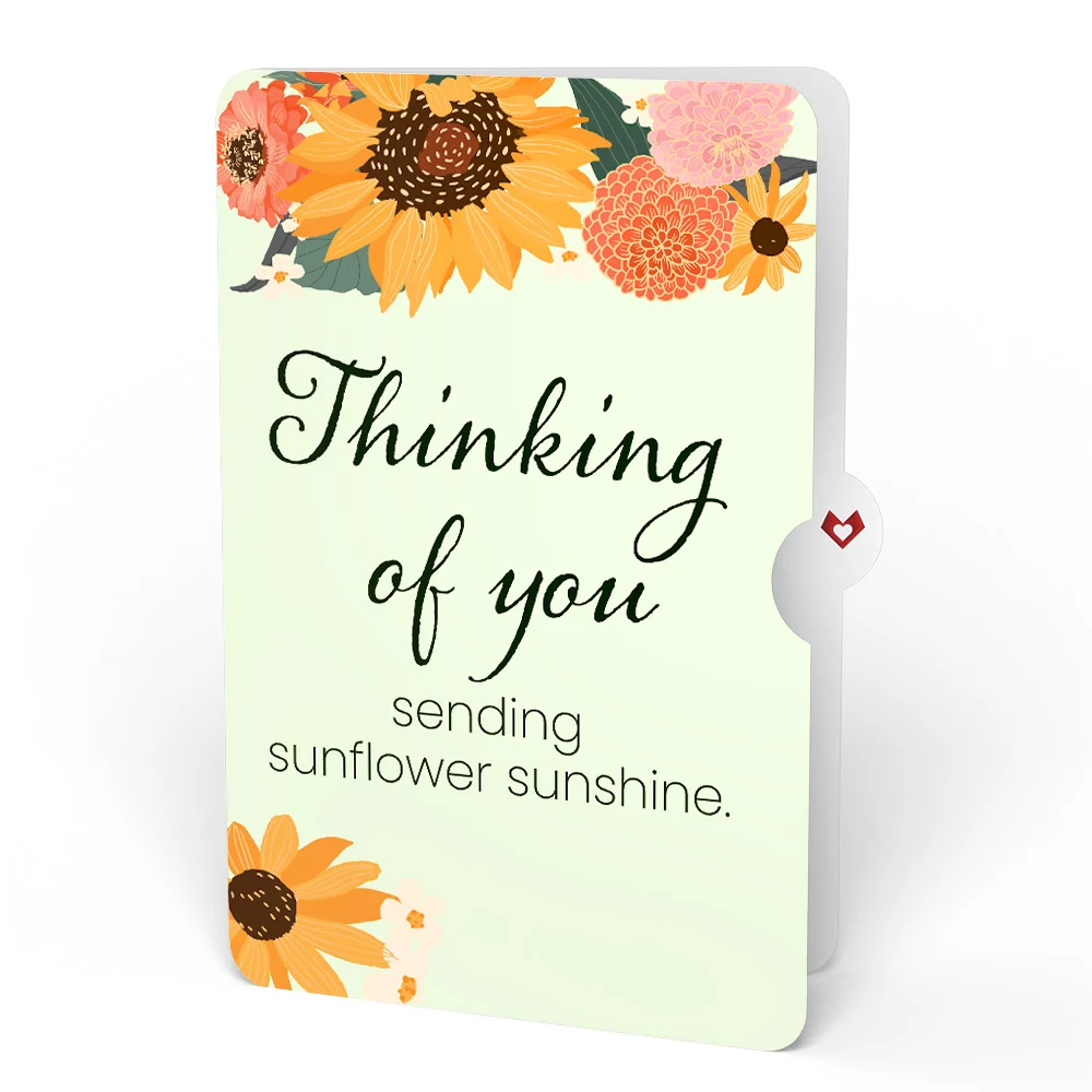 Lovepop Golden Sunflower Thinking of You Bouquet and Sentiment Set Vase - Image 4