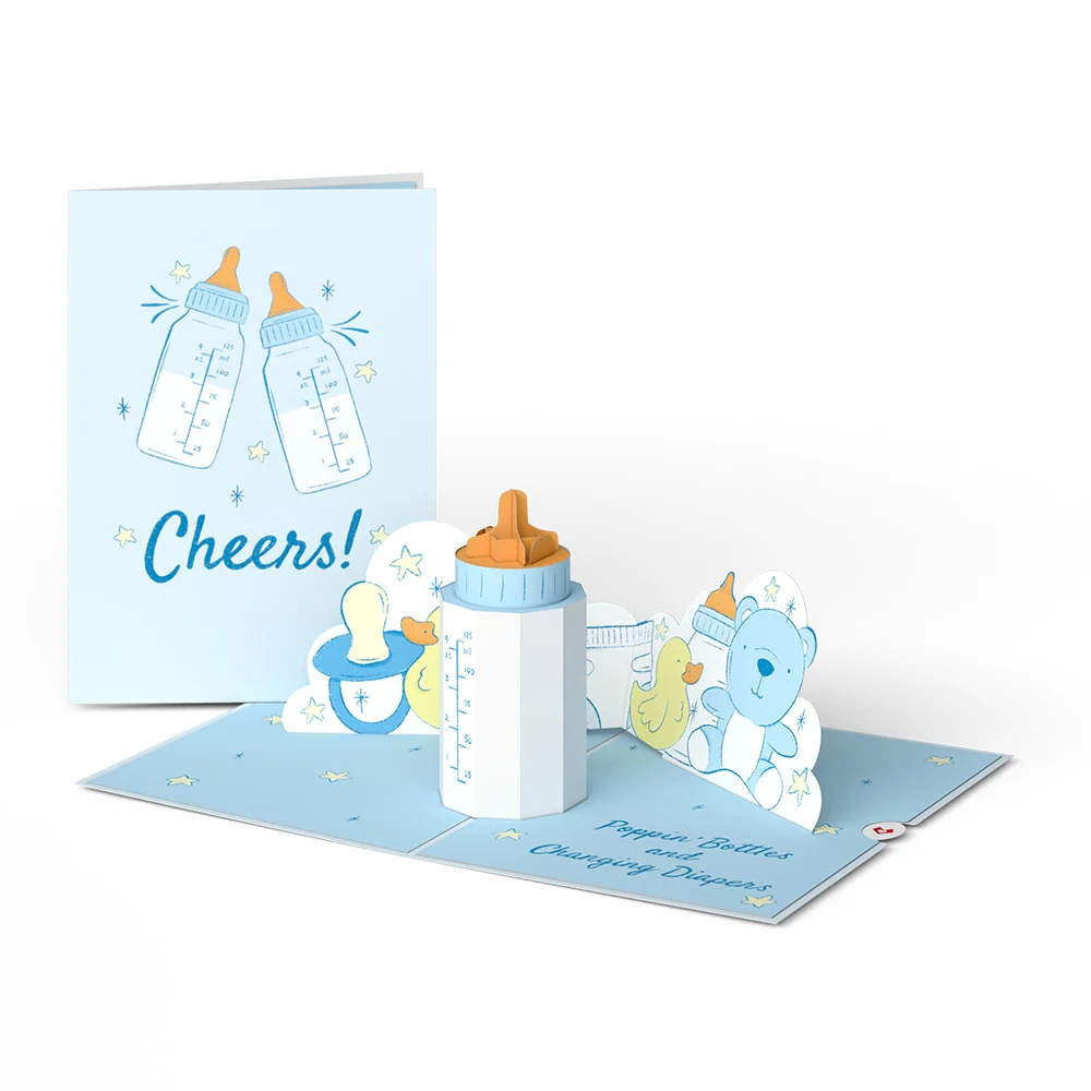 Lovepop Poppin' Bottles and Changing Diapers New Baby Pop-Up Card