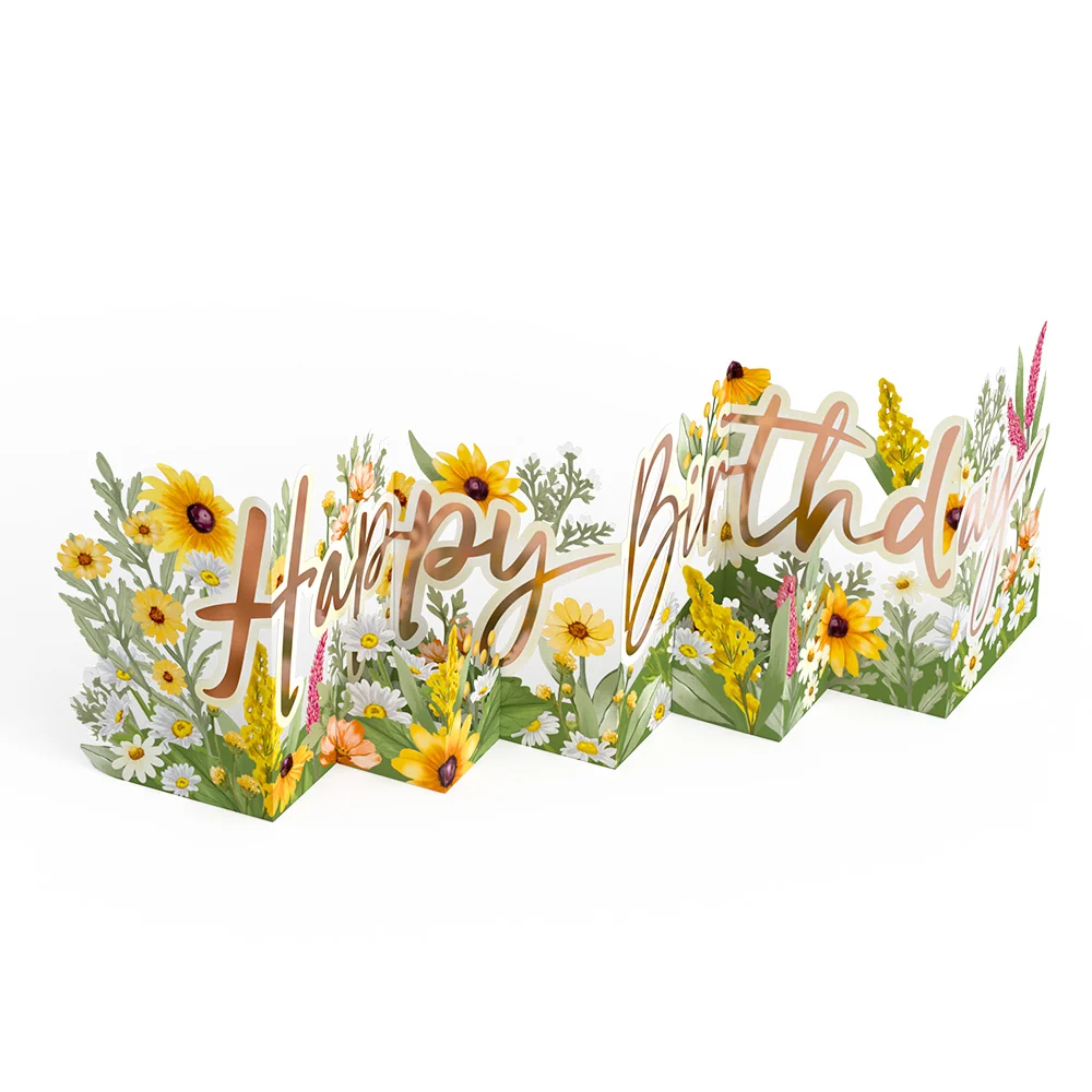 Lovepop Wildflowers Birthday Loooooong Card (Expands to 18 inches) - Image 3