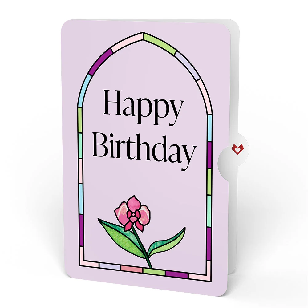 Lovepop Orchid Gleam Birthday Suncatcher Bouquet and Sentiment Set Glass - Image 4