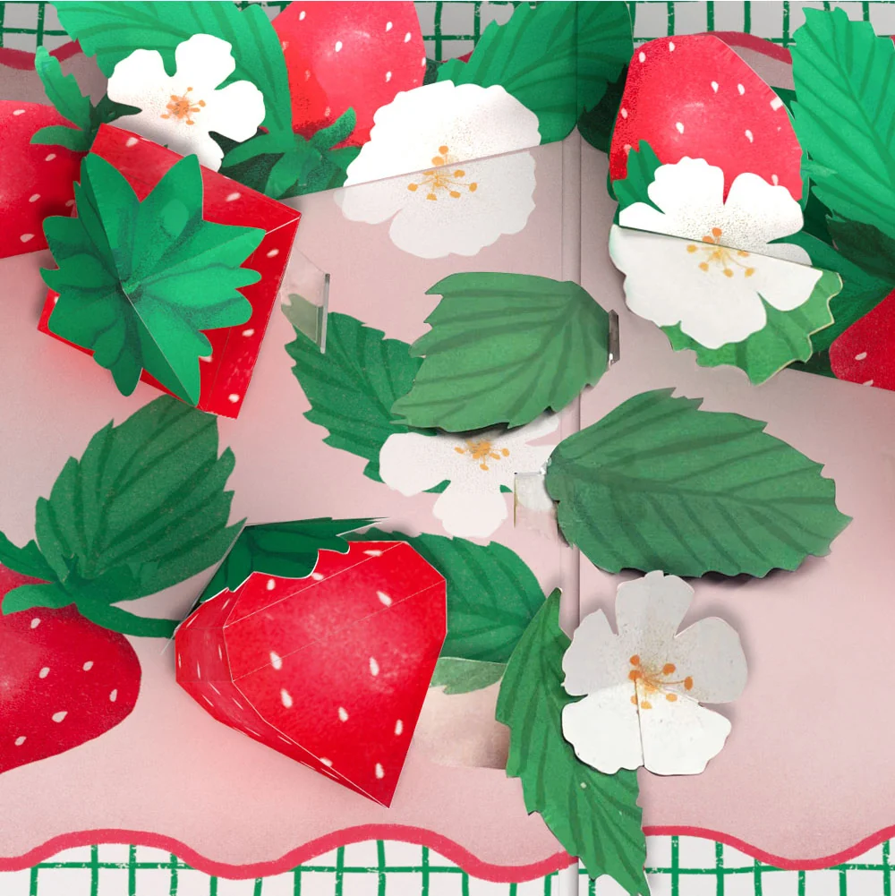 Lovepop Sweet Strawberry Patch Birthday Pop-Up Card and Sentiment Set - Image 3